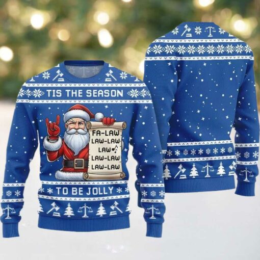 Tis The Season Be Jolly Fa Law Law Ugly Sweater Christmas 2025