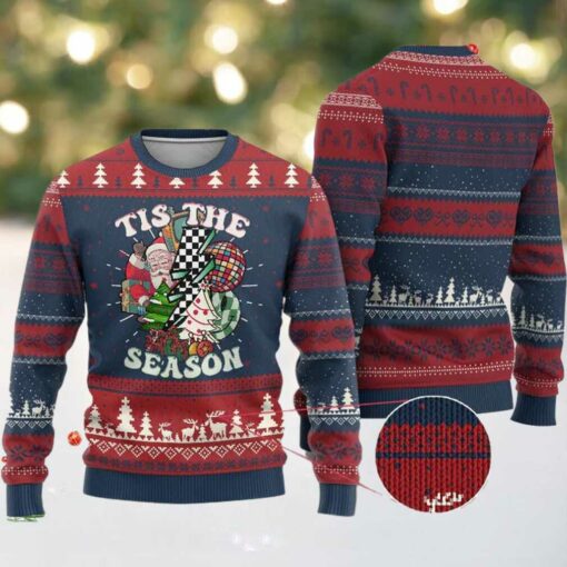 Tis The Season Groovy Christmas Ugly Sweater