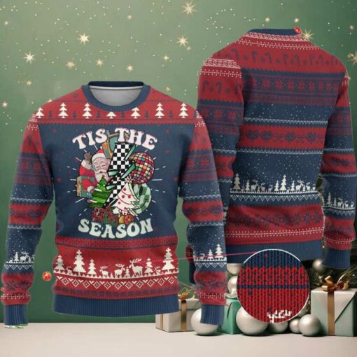 Tis The Season Groovy Christmas Ugly Sweater