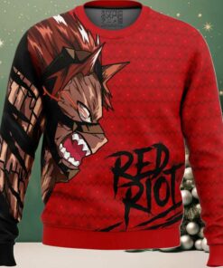 Unbreakable Red Riot My Hero Academia Ugly Christmas Sweater