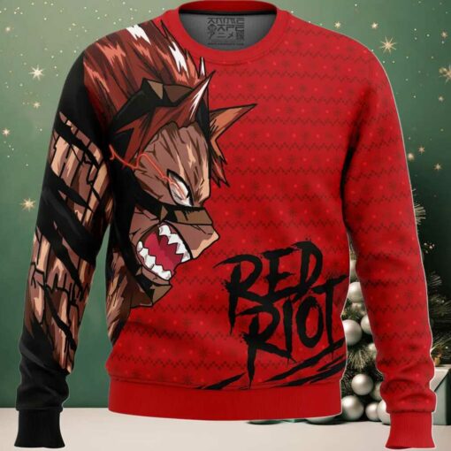 Unbreakable Red Riot My Hero Academia Ugly Christmas Sweater