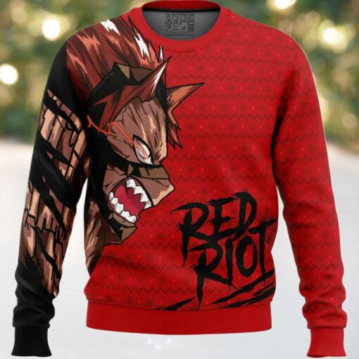 Unbreakable Red Riot My Hero Academia Ugly Christmas Sweater