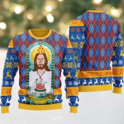 Unique Jesus Birthday Boy Ugly Sweater Christmas 2025