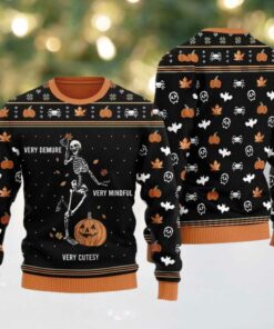 Very Demure Skeleton Ugly Sweater Christmas 2025