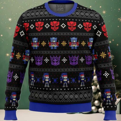 Xmas in Disguise Transformers Ugly Christmas Sweater