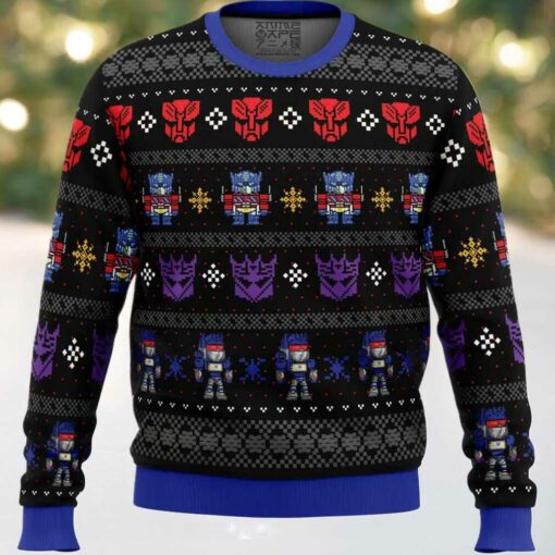 Xmas in Disguise Transformers Ugly Christmas Sweater