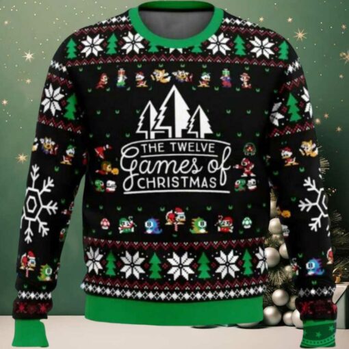 12 Games Of Christmas Retro Ugly Sweater