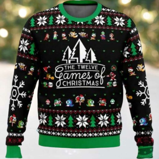 12 Games Of Christmas Retro Ugly Sweater