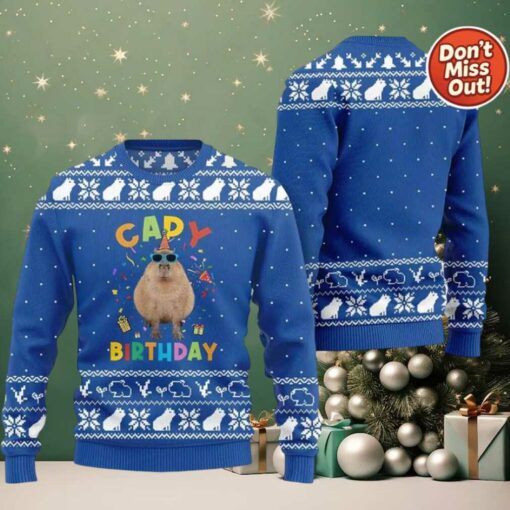 2025 Capy Birthday Ugly Christmas Sweater