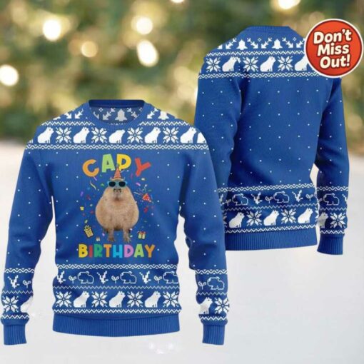 2025 Capy Birthday Ugly Christmas Sweater
