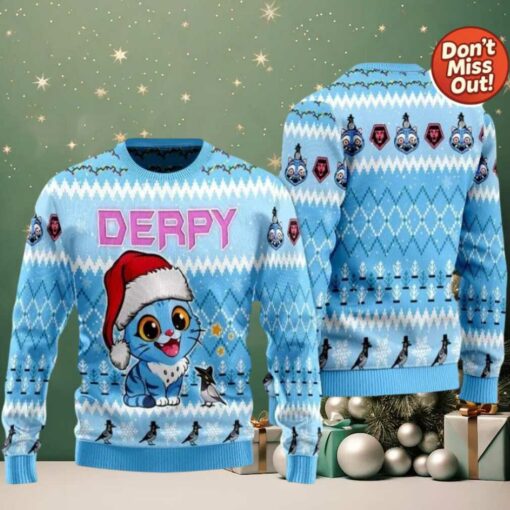 2025 Christmas Derpy Tiger Ugly Christmas Sweater
