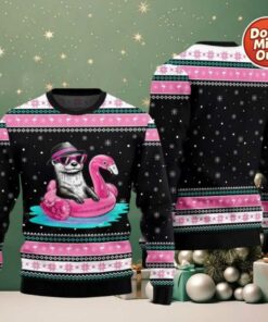 2025 Christmas Otter Flamingo Ugly Xmas Sweater
