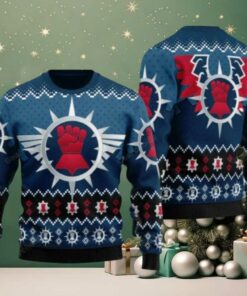2025 Christmas Warhammer Crimson Fists Iconic Ugly Christmas Sweater