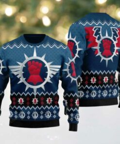 2025 Christmas Warhammer Crimson Fists Iconic Ugly Christmas Sweater