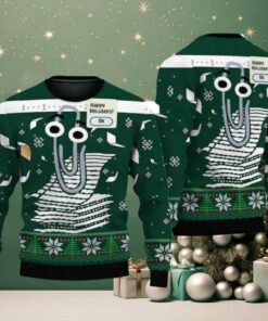 2025 Clippy Holiday Ugly Christmas Sweater
