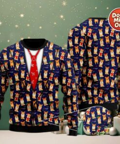 2025 Corgis Christmas Pattern Vest Style Ugly Christmas Sweater