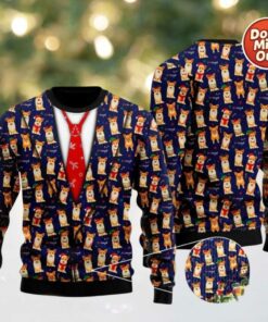 2025 Corgis Christmas Pattern Vest Style Ugly Christmas Sweater