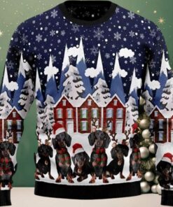 2025 Dachshund Family Dog Ugly Christmas Sweater