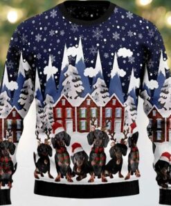 2025 Dachshund Family Dog Ugly Christmas Sweater
