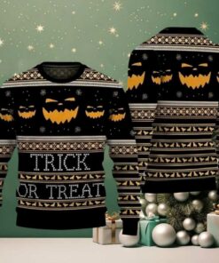 2025 Halloween Trick Or Treat Ugly Christmas Sweater