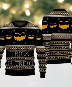 2025 Halloween Trick Or Treat Ugly Christmas Sweater