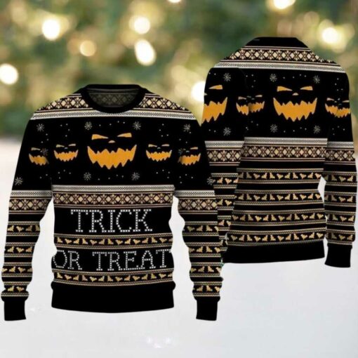 2025 Halloween Trick Or Treat Ugly Christmas Sweater