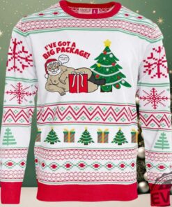 2025 Ive Got A Big Package Santa Ugly Christmas Sweater