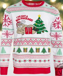 2025 Ive Got A Big Package Santa Ugly Christmas Sweater