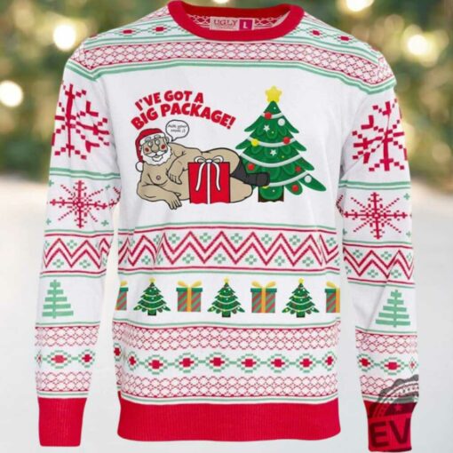 2025 Ive Got A Big Package Santa Ugly Christmas Sweater