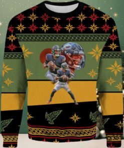 2025 Justin Fields Ugly Christmas Sweater