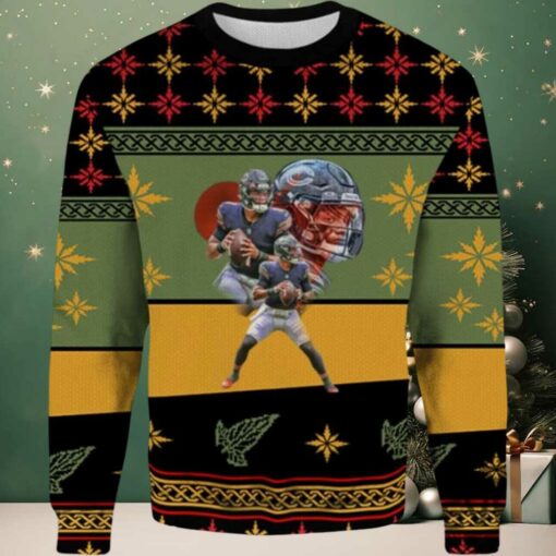 2025 Justin Fields Ugly Christmas Sweater