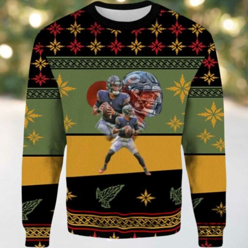 2025 Justin Fields Ugly Christmas Sweater