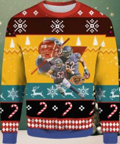 2025 Khalil Mack Chicago Bears Ugly Christmas Sweater