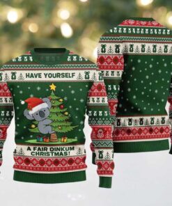 2025 Koala Have Yourself A Fair Dinkum Christmas Ugly Sweater