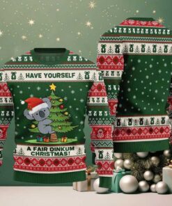 2025 Koala Have Yourself A Fair Dinkum Christmas Ugly Sweater