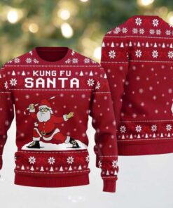 2025 Kungfu Panda Santa Ugly Chritsmas Sweater