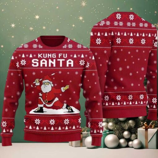 2025 Kungfu Panda Santa Ugly Chritsmas Sweater