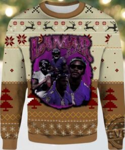 2025 Lamar Jackson Baltimore Ravens Ugly Sweater
