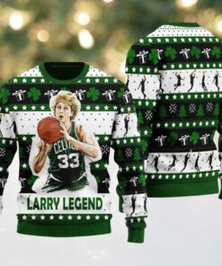 2025 Larry Bird Basketball Christmas Ugly Sweater