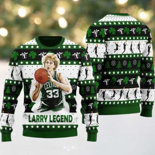 2025 Larry Bird Basketball Christmas Ugly Sweater
