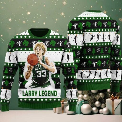 2025 Larry Bird Basketball Christmas Ugly Sweater