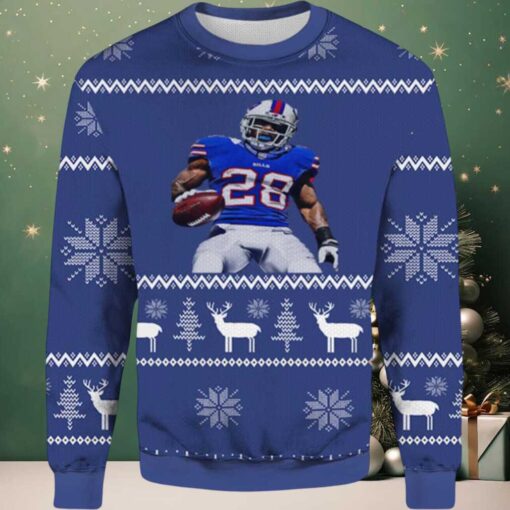 2025 Latavius Murray Bills Ugly Christmas Sweater