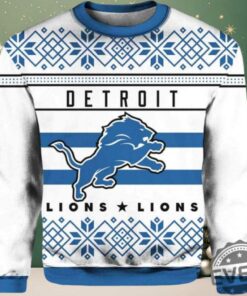 2025 Lions Football Ugly Christmas Sweater