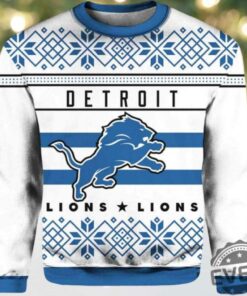 2025 Lions Football Ugly Christmas Sweater