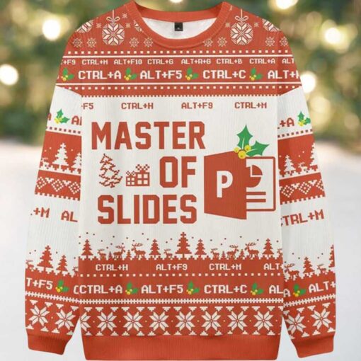 2025 Master Of Slides Powerpoint Ugly Christmas Sweater