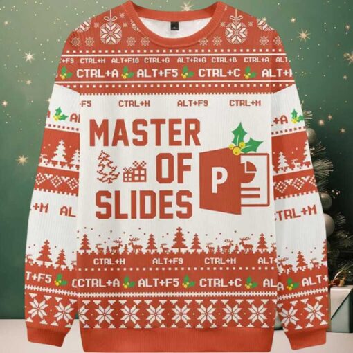 2025 Master Of Slides Powerpoint Ugly Christmas Sweater