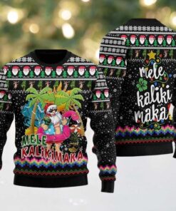2025 Mele Kalikimaka Santa Claus Ugly Christmas Sweater