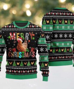 2025 Merry Christmas Chicken Ugly Christmas Sweater