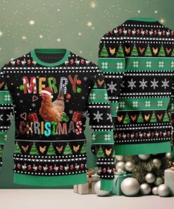 2025 Merry Christmas Chicken Ugly Christmas Sweater
