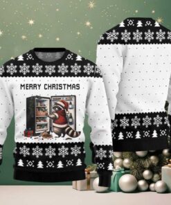 2025 Merry Christmas Raccoon Ugly Christmas Sweater